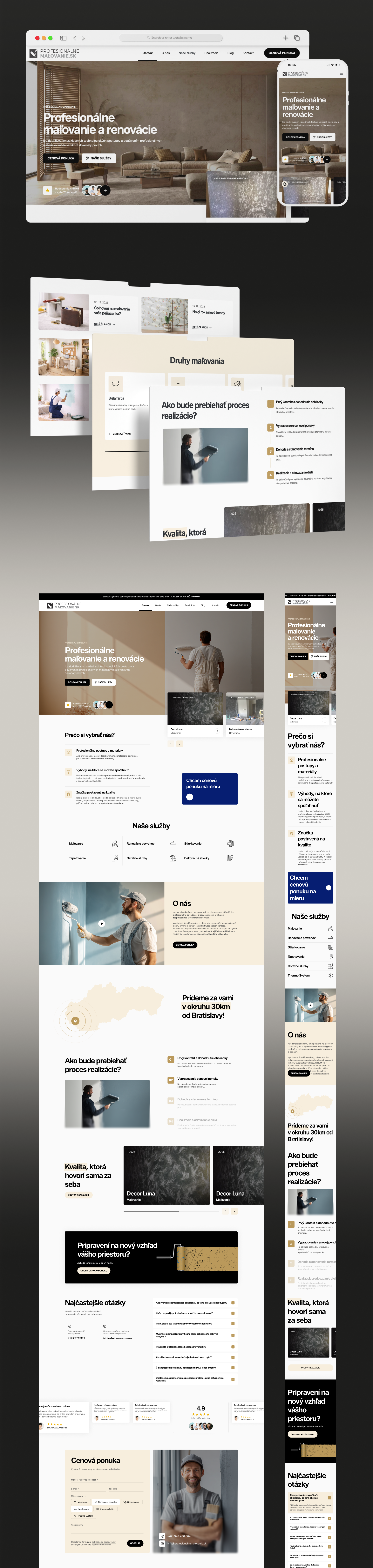 Tvorba webu pre profesionalnemalovanie.sk
